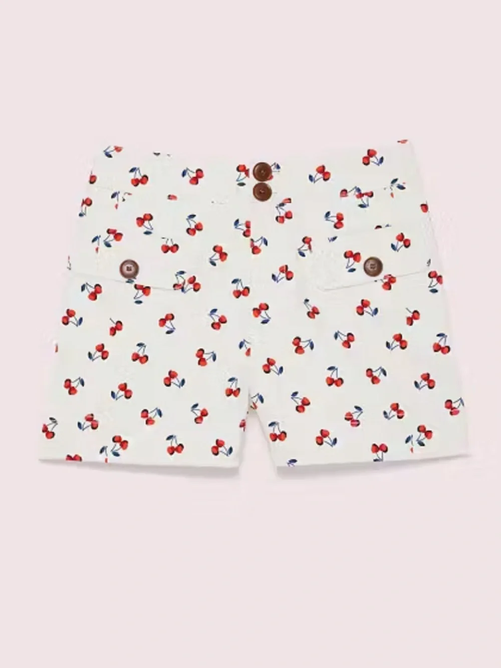 kate spade White High-Waist Cherry toss cotton  Shorts with pockets size 2